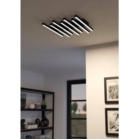 900597 Потолочный светильник PADULARI, LED 25,6W, 3800lm, L535, B470, H50, алюминий, сталь, черный/пластик, белый