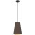390195 Подвес PETROSA, 1x40W(E27), сталь, черный, текстиль, капучино, латунный