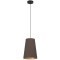 390195 Подвес PETROSA, 1x40W(E27), сталь, черный, текстиль, капучино, латунный