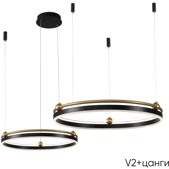 Люстра Crystal Lux FERNANDO SP123W LED BLACK/GOLD Люстра Crystal Lux FERNANDO SP123W LED BLACK/GOLD