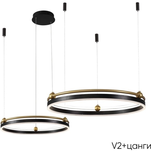 Люстра Crystal Lux FERNANDO SP123W LED  BLACK/GOLD