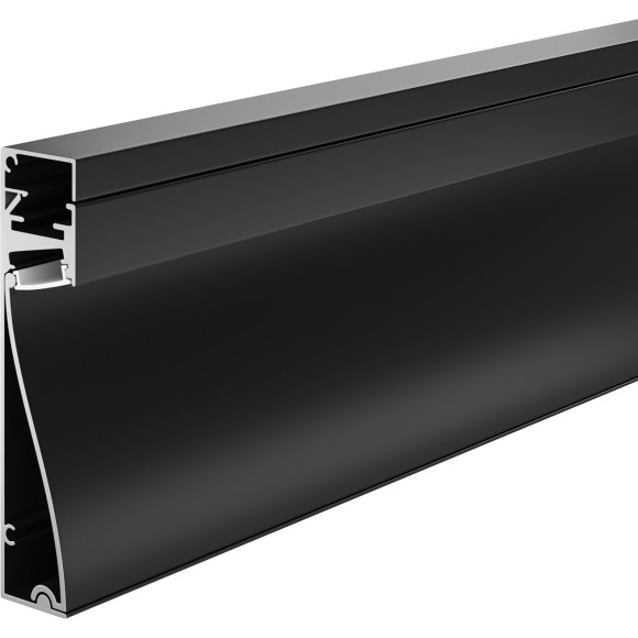 Алюминиевый профиль плинтус с подсветкой 80x18 ALM-8018-B-2M