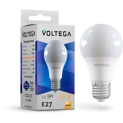 Светодиодная лампа Voltega Simple A60 9W 3000K E27 180° 7244 Светодиодная лампа Voltega Simple A60 9W 3000K E27 180° 7244