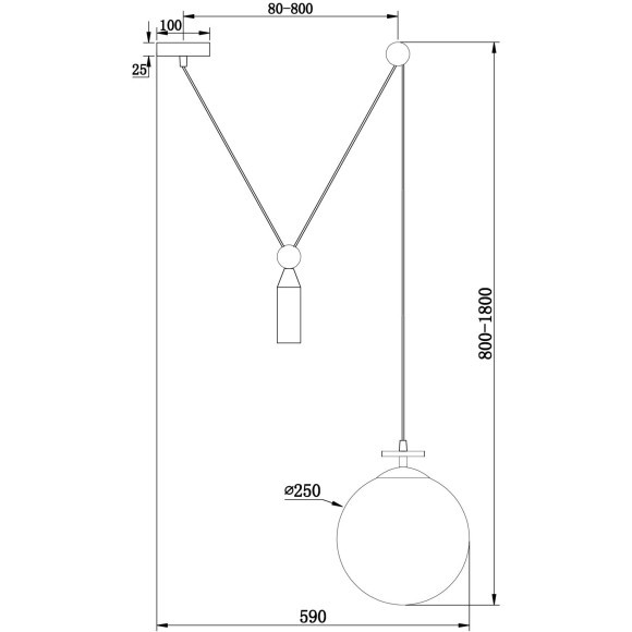 Подвесной светильник Freya FR5221PL-01BS