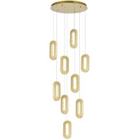 SL6506.203.09 Светильник подвесной ST-Luce Золотистый/Золотистый, Прозрачный LED 9*9W 3000K ALLUNGO
