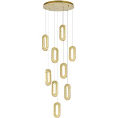 SL6506.203.09 Светильник подвесной ST-Luce Золотистый/Золотистый, Прозрачный LED 9*9W 3000K ALLUNGO SL6506.203.09 Светильник подвесной ST-Luce Золотистый/Золотистый, Прозрачный LED 9*9W 3000K ALLUNGO