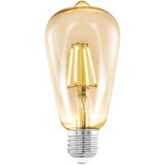 11521 Светодиодная лампа филаментная ST64, 4W (E27), L140, 2200K, 220lm, янтарь 11521 Светодиодная лампа филаментная ST64, 4W (E27), L140, 2200K, 220lm, янтарь