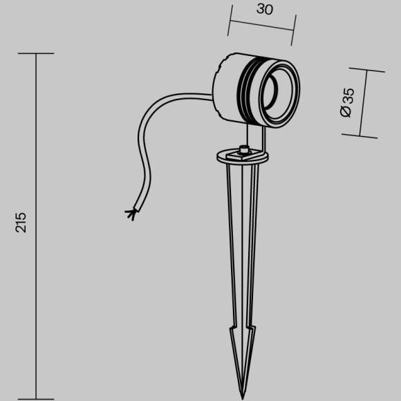Ландшафтный светильник Maytoni Clyde O493FL-L3GF3K Ландшафтный светильник Maytoni Clyde O493FL-L3GF3K