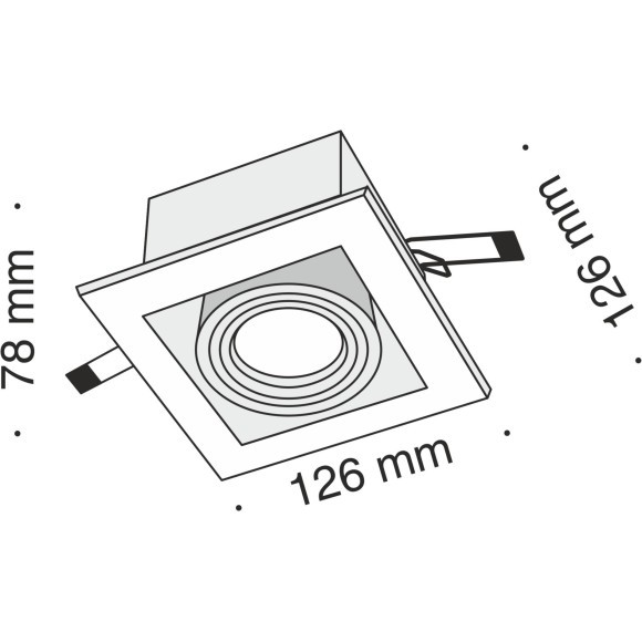 Встраиваемый светильник Maytoni DL008-2-01-S Metal Modern под лампу 1xGU10 50W Встраиваемый светильник Maytoni DL008-2-01-S Metal Modern под лампу 1xGU10 50W