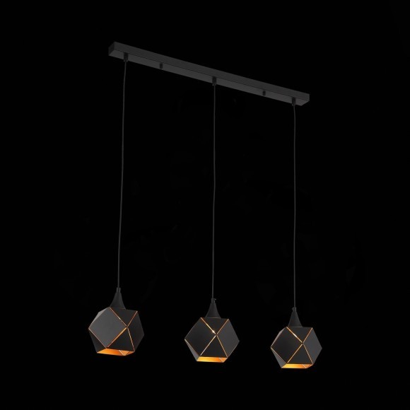 SL258.403.03 Подвесной черный декоративный светильник для установки над столом, под лампы Е14 3x40W ST Luce ENIGMA SL258.403.03 Подвесной черный декоративный светильник для установки над столом, под лампы Е14 3x40W ST Luce ENIGMA