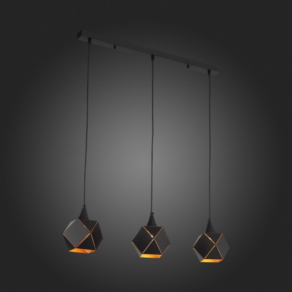 SL258.403.03 Подвесной черный декоративный светильник для установки над столом, под лампы Е14 3x40W ST Luce ENIGMA SL258.403.03 Подвесной черный декоративный светильник для установки над столом, под лампы Е14 3x40W ST Luce ENIGMA