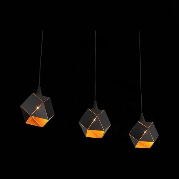 SL258.403.03 Подвесной черный декоративный светильник для установки над столом, под лампы Е14 3x40W ST Luce ENIGMA SL258.403.03 Подвесной черный декоративный светильник для установки над столом, под лампы Е14 3x40W ST Luce ENIGMA