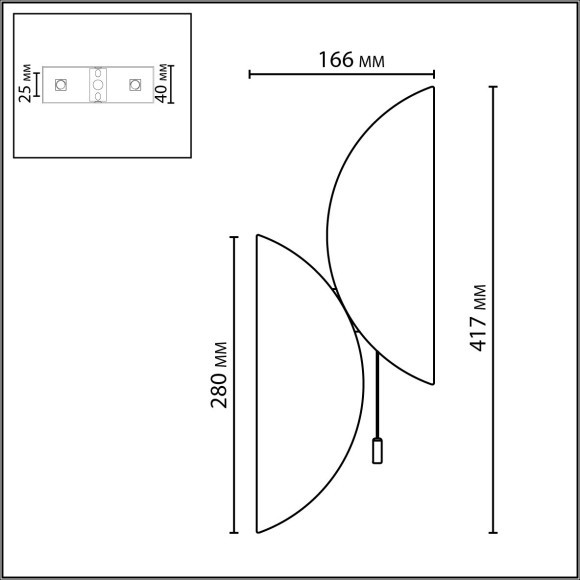 Настенный светильник IP20 LED G9 5W 220-240V SILK 7067/2W Настенный светильник IP20 LED G9 5W 220-240V SILK 7067/2W
