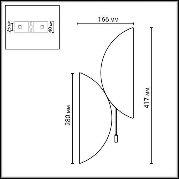 Настенный светильник IP20 LED G9 5W 220-240V SILK 7067/2W Настенный светильник IP20 LED G9 5W 220-240V SILK 7067/2W