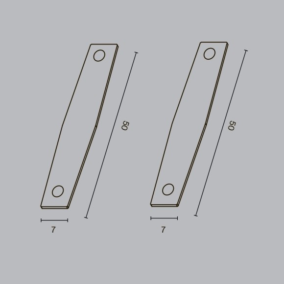 Прямые соединители 2шт для шинопровода в ГКЛ или шпаклевку Maytoni Levity TRA184C-12S