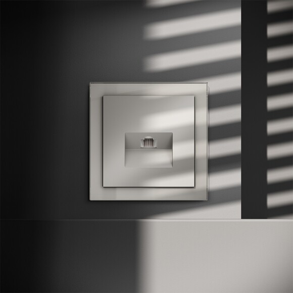 Розетка компьютерная встраиваемая VOLTUM S70 RJ45 кат.6, (кашемир)