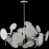 Crystal Lux DANDELION SP10 GOLD 4060/310 Люстра потолочная дизайнерская золото белая 10xE14 40Вт, наборный центральный шток, состоящий из сегментов 100+300+450мм