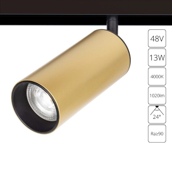 A4661PL-1SG Трековый магнитный светодиодный светильник Arte Lamp Linea 2.0 CRI90+ 4000К 1020Лм 24° 13Вт
