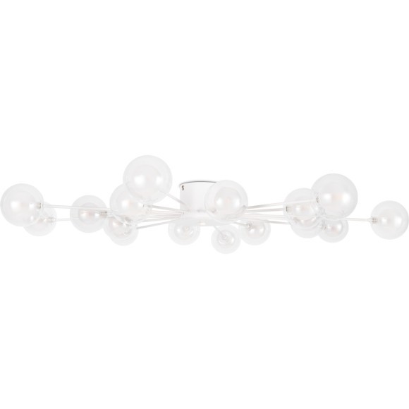 Freya Celebrity FR5242CL-16W Потолочная люстра модерн, сменные лампы 16xG4 макс 3 Вт (в комплекте), 220В, белый металл, прозрачные и белые стеклянные плафоны, диаметр 865 мм, высота 113 мм