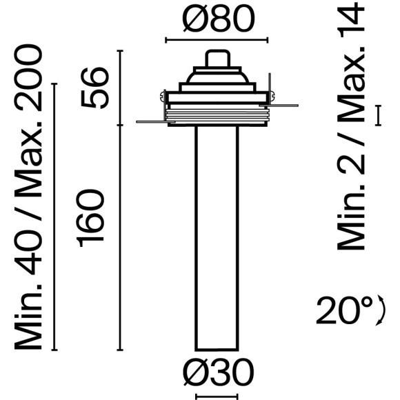 Встраиваемый светильник Technical C140TRS-L200-7W3K-BBS Встраиваемый светильник Technical C140TRS-L200-7W3K-BBS
