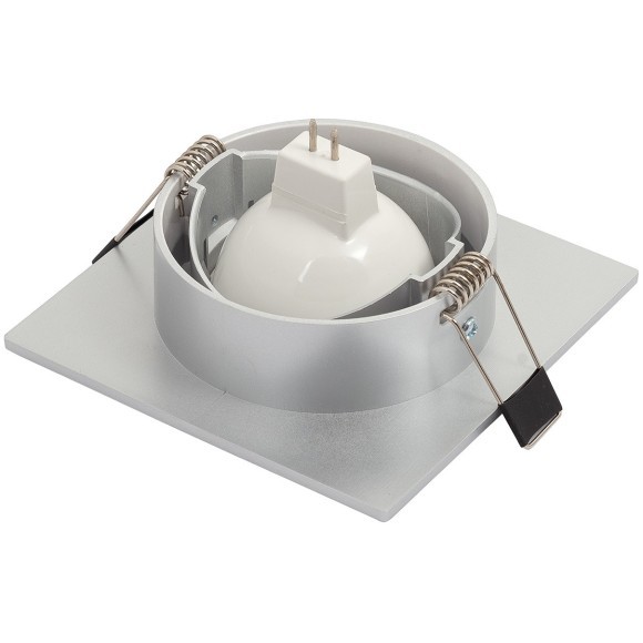 DK3021-CM Встраиваемый светильник, IP 20, 10 Вт, GU5.3, LED, серый, пластик