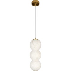 10530/3P Loft It BEADS Подвесной светильник со встроенным LED, 3000 К, 1350 Лм, IP20, 220 В, бронзовое металлическое основание, бежевые мраморные плафоны