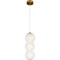 10530/3P Loft It BEADS Подвесной светильник со встроенным LED, 3000 К, 1350 Лм, IP20, 220 В, бронзовое металлическое основание, бежевые мраморные плафоны