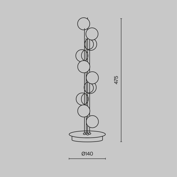 Декоративная настольная лампа Maytoni MOD081TL-L14G3K Tessara светодиодная LED 17W