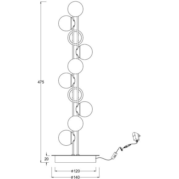 Декоративная настольная лампа Maytoni MOD081TL-L14G3K Tessara светодиодная LED 17W