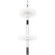 10598A LOFT IT FLAMINGO Подвесной светильник, LED, 3 источника, 3000 К, 4860 Лм, чёрное металлическое основание, белые акриловые плафоны