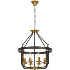 Подвесная люстра Berling LDP 8024-8 BK+MD Подвесная люстра Berling LDP 8024-8 BK+MD