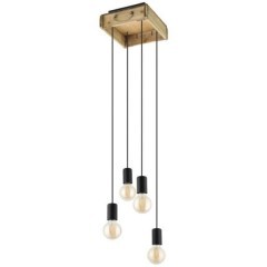 43591 Подвесной потолочный светильник (люстра) WOOTTON, 4Х40W, E27, L250, B250, H1100, сталь/дерево, 43591 Подвесной потолочный светильник (люстра) WOOTTON, 4Х40W, E27, L250, B250, H1100, сталь/дерево,