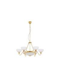 95916 SAVOY 1 Люстра потолочная с 8 лампами E27, 480Вт, металл, стекло, латунный