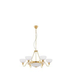 95916 SAVOY 1 Люстра потолочная с 8 лампами E27, 480Вт, металл, стекло, латунный