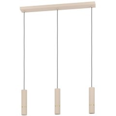 901152 Подвесной светильник CAMINIA, 3х5W (GU10-LED), 3х345lm, H1100, L770, B90, сталь, песочный, бр 901152 Подвесной светильник CAMINIA, 3х5W (GU10-LED), 3х345lm, H1100, L770, B90, сталь, песочный, бр