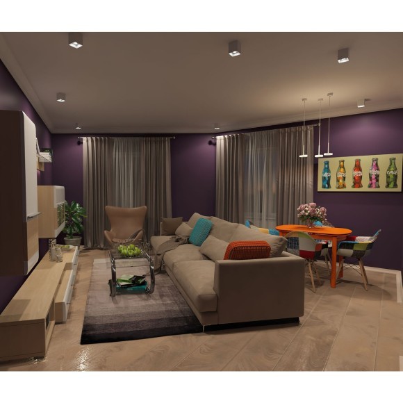 DK3030-WH Светильник накладной IP20, макс 10 Вт, GU5.3 белый пластик