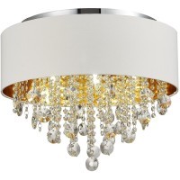SL1350.502.06 Светильник потолочный ST-Luce Хром/Белый, Золотистый, Прозрачный E14 6*40W LACCHIA