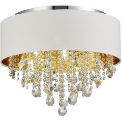 SL1350.502.06 Светильник потолочный ST-Luce Хром/Белый, Золотистый, Прозрачный E14 6*40W LACCHIA SL1350.502.06 Светильник потолочный ST-Luce Хром/Белый, Золотистый, Прозрачный E14 6*40W LACCHIA