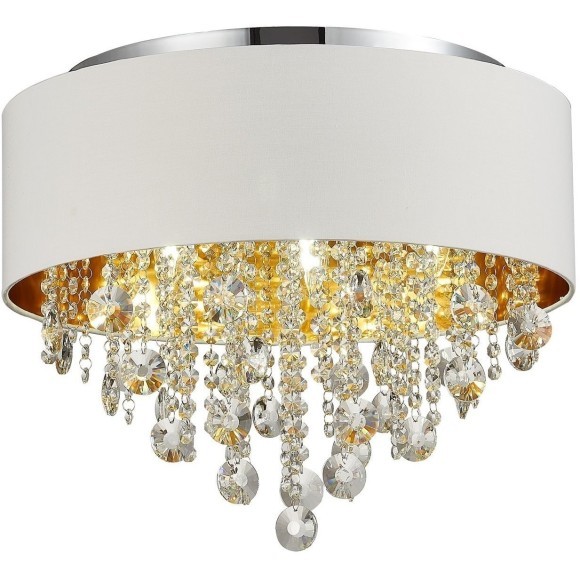 SL1350.502.06 Светильник потолочный ST-Luce Хром/Белый, Золотистый, Прозрачный E14 6*40W LACCHIA