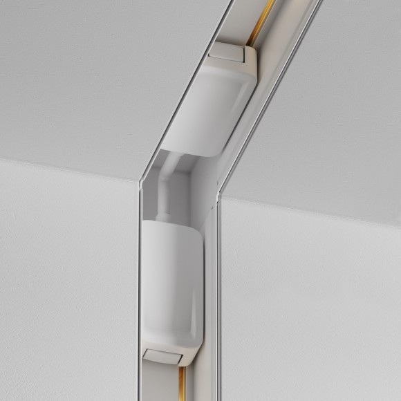 Коннектор с потолка на стену для встраиваемого в ГКЛ 12.5мм шинопровода Maytoni Radity TRA084CT-12W