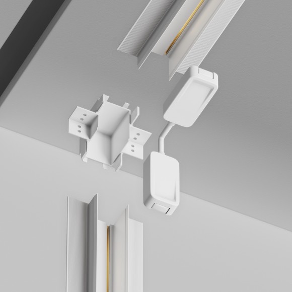 Коннектор с потолка на стену для встраиваемого в ГКЛ 12.5мм шинопровода Maytoni Radity TRA084CT-12W