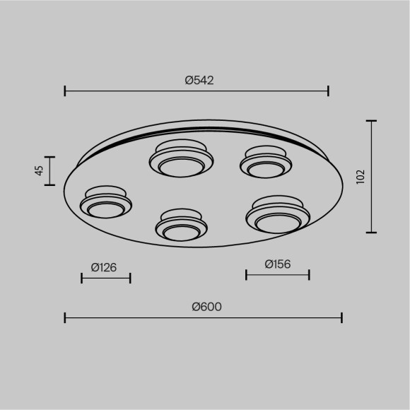 Потолочный светильник Maytoni MOD361CL-L58BS3K Потолочный светильник Maytoni MOD361CL-L58BS3K