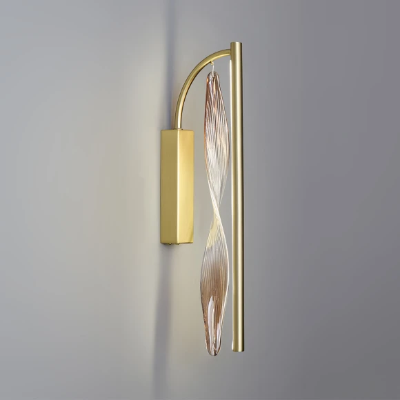 5468/4WL Odeon Light Exclusive SPIRA настенный светильник LED 4 Вт, 3500 К, сатинированная латунь, коричневый градиент, IP20, 220 В