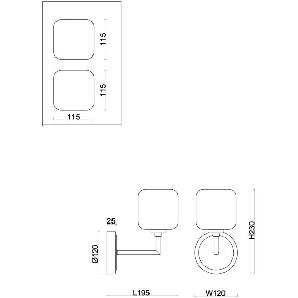 Настенный светильник (бра) Freya FR5373WL-01BS