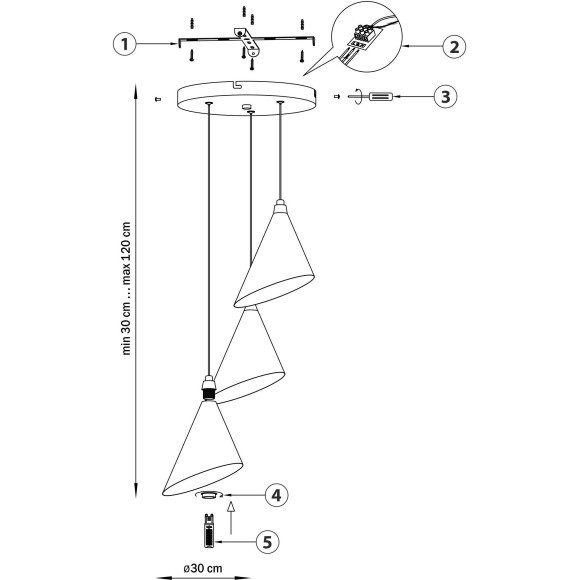 Люстра подвесная Cone GW Lightstar 757036 Люстра подвесная Cone GW Lightstar 757036