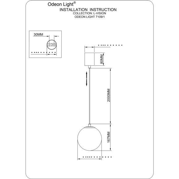 Подвесной светильник IP20 E14 5W MAGIA 7109/1