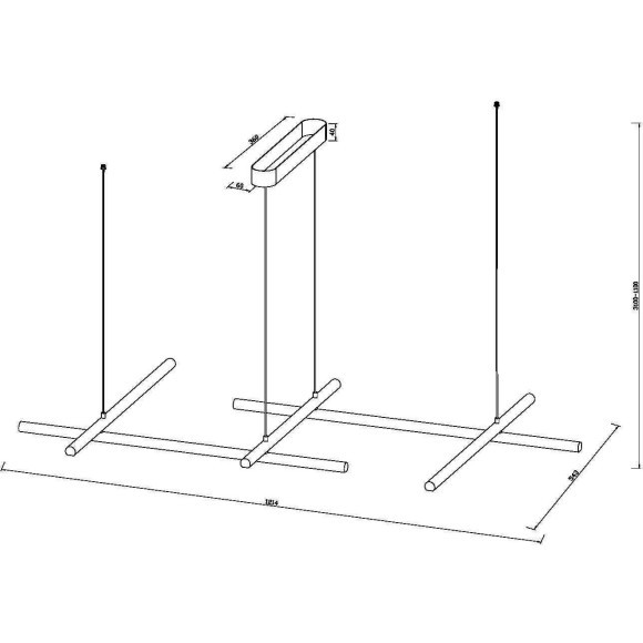 Подвесной светильник Maytoni MOD278PL-L50G3K