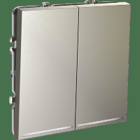 Выключатель встраиваемый VOLTUM S70 двухклавишный с подсветкой 10А, (шелк)