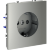 Розетка встраиваемая VOLTUM S70 с заземлением и защитными шторками, 16А, (сталь)