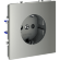 Розетка встраиваемая VOLTUM S70 с заземлением и защитными шторками, 16А, (сталь)